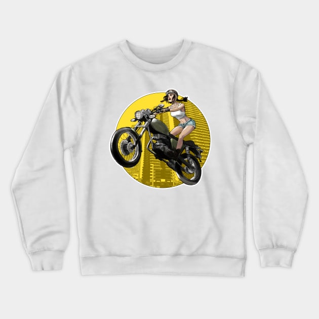 Speed Girl Jump Crewneck Sweatshirt by souw83